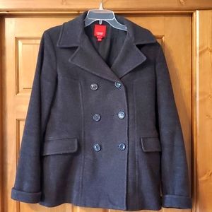 Medium charcoal gray Women's Esprit double breasted Pea Coat.